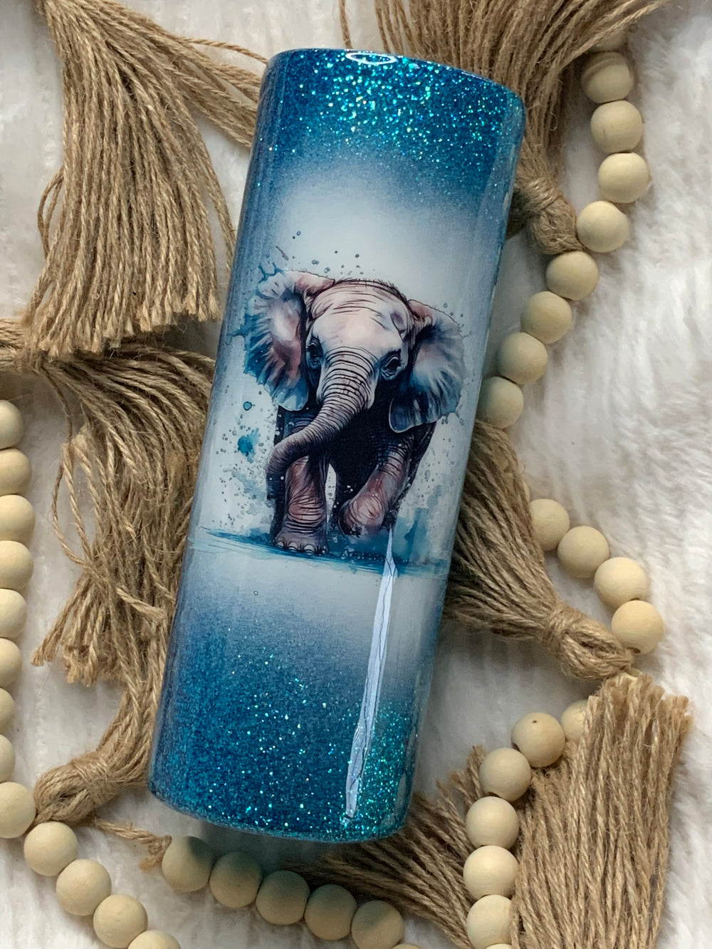 Splashing Elephant 20oz Skinny Tumbler