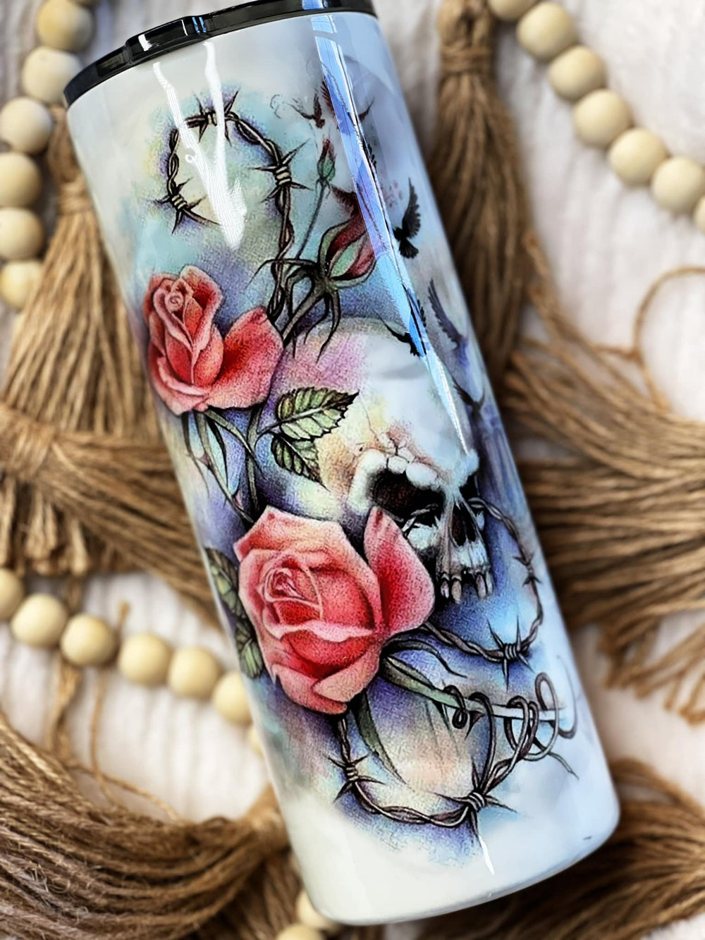 Skulls and Roses Tumbler