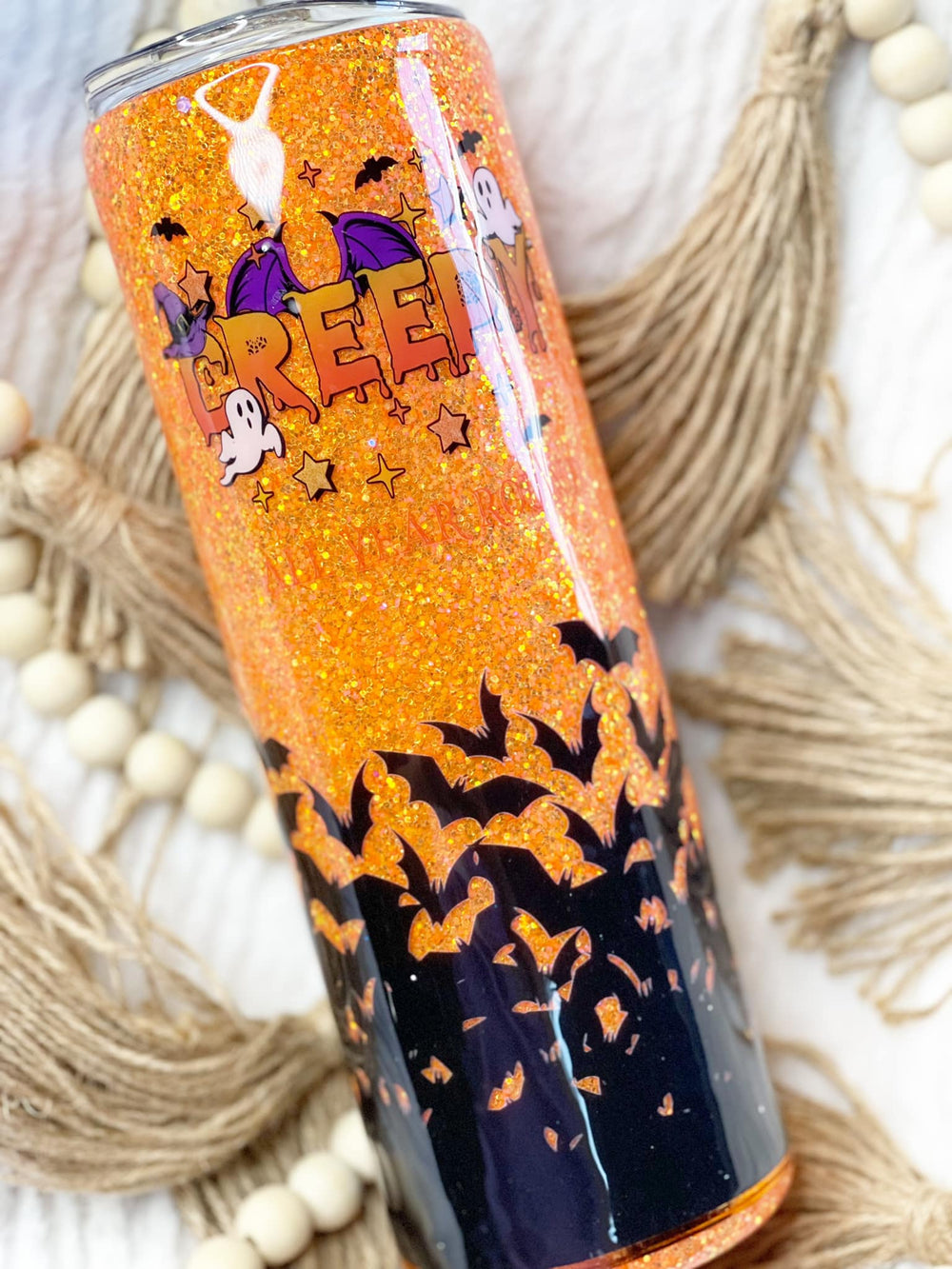 Creepy All Year Halloween Bats Tumbler