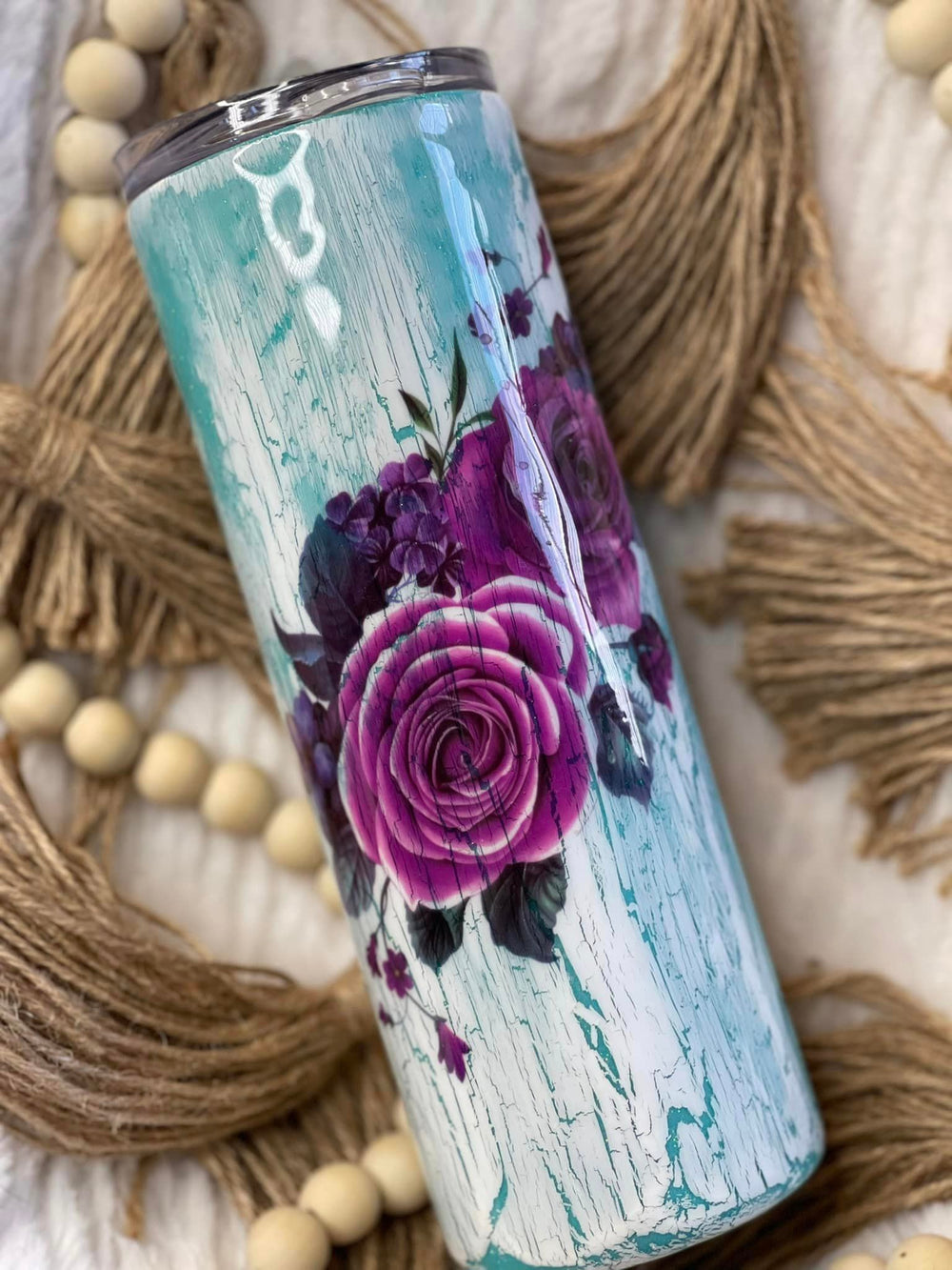 Shabby Teal Tumbler