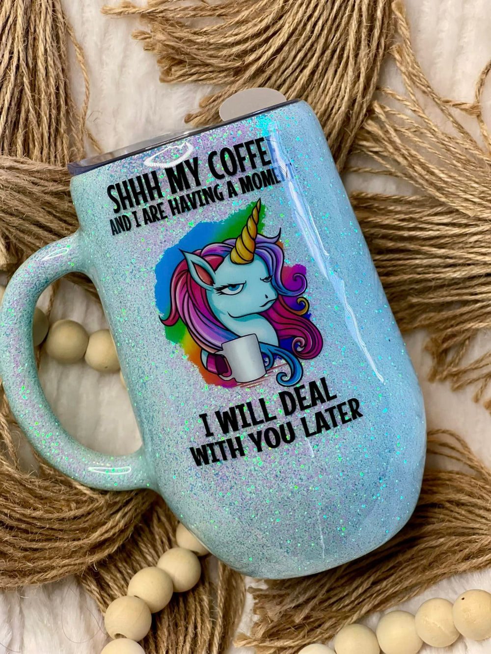 Shhhh My Coffee Unicorn Tumbler