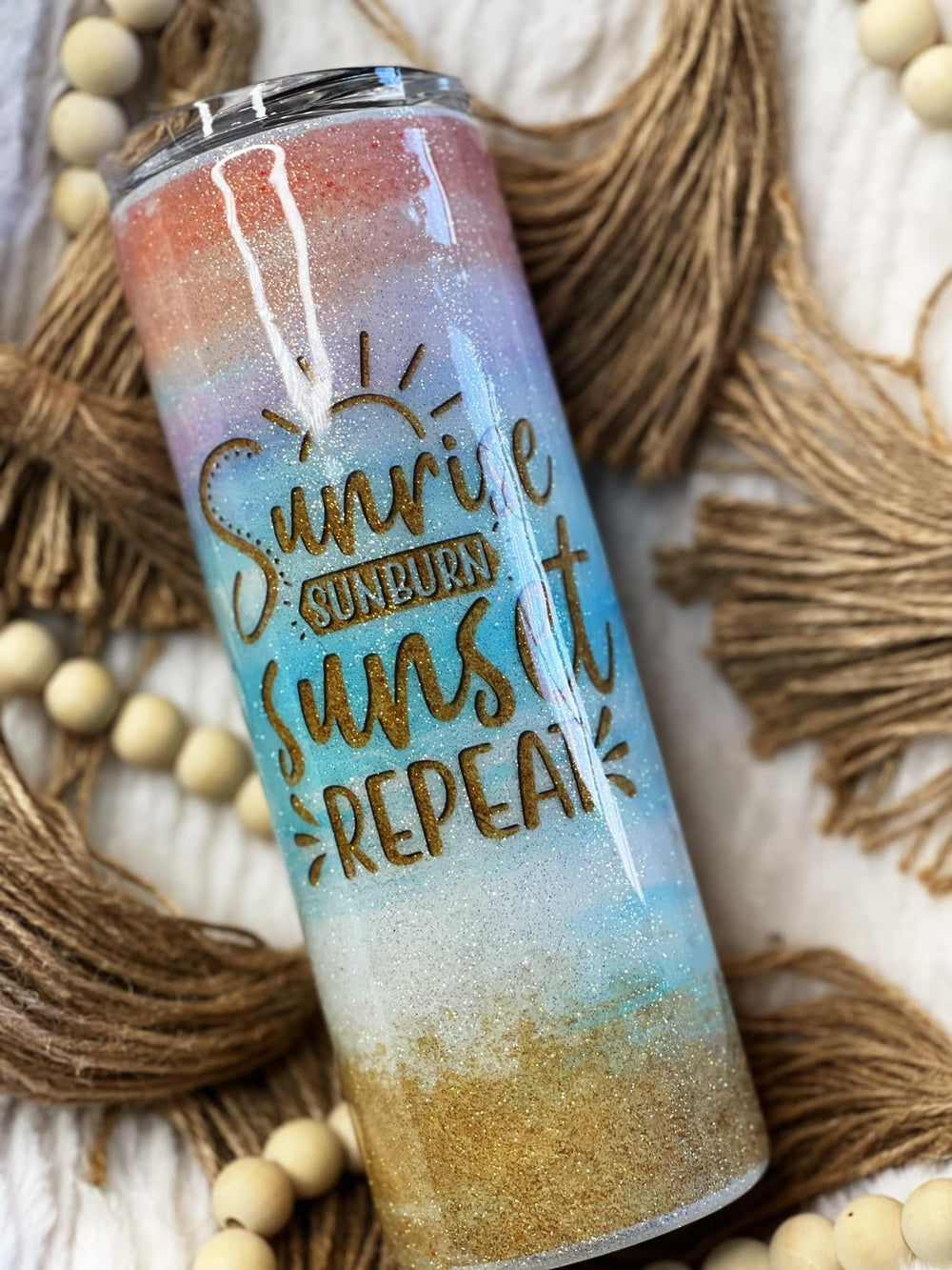 Sunrise Sunburn Sun Set Repeat Tumbler