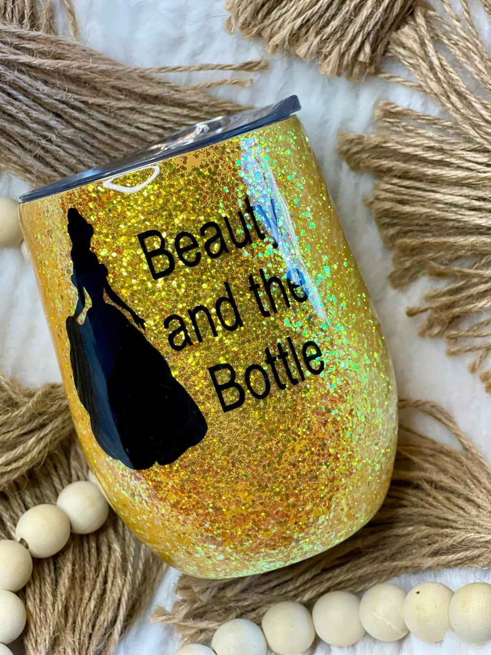 Beauty and The Bottle Wine Tumbler