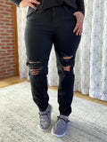 The Standout Judy Blue Black Boyfriend Jeans