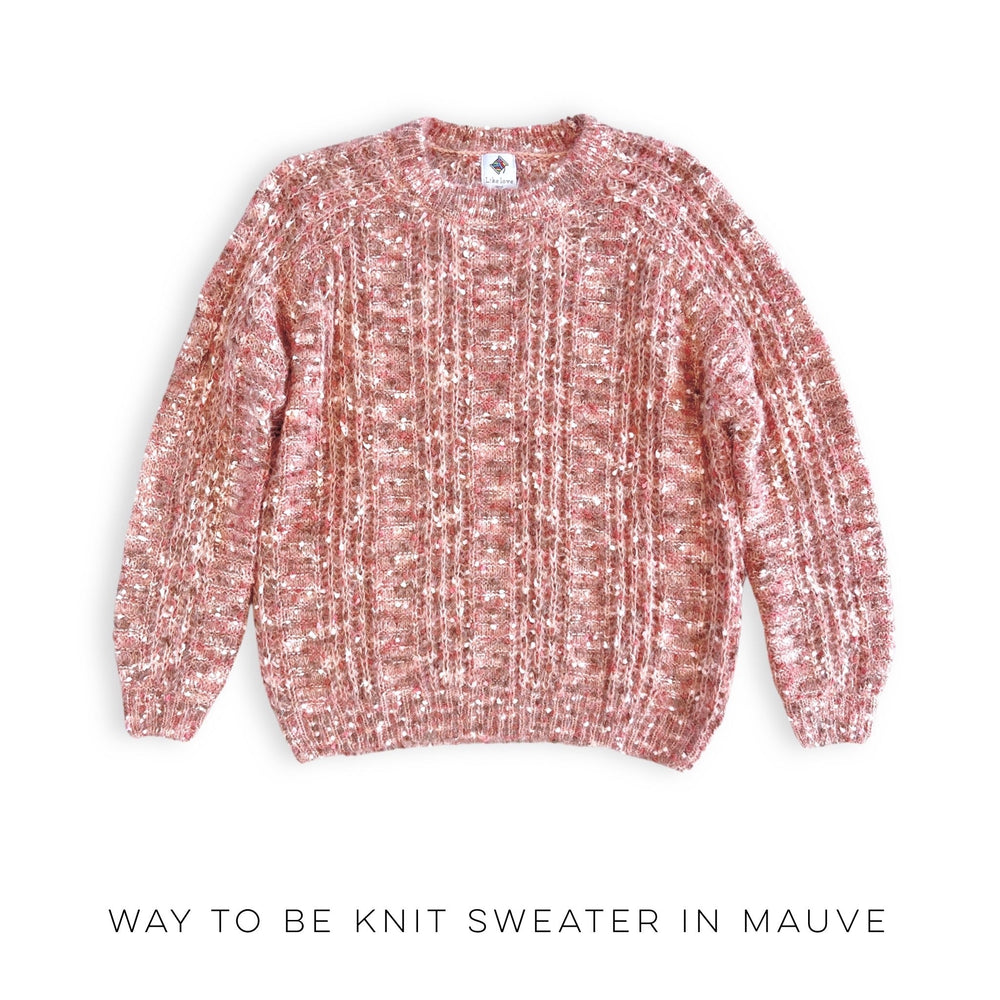 Way to Be Knit Sweater in Mauve