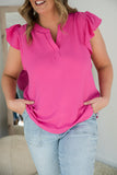 Charming Top in Hot Pink