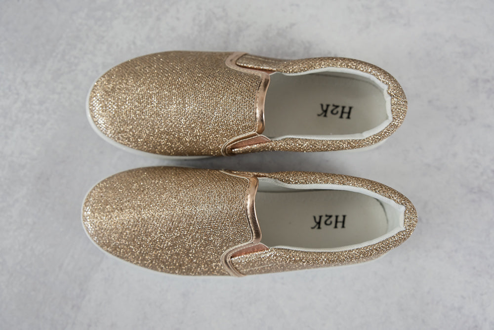 Four Seasons Rose Gold Glitter Sneaker