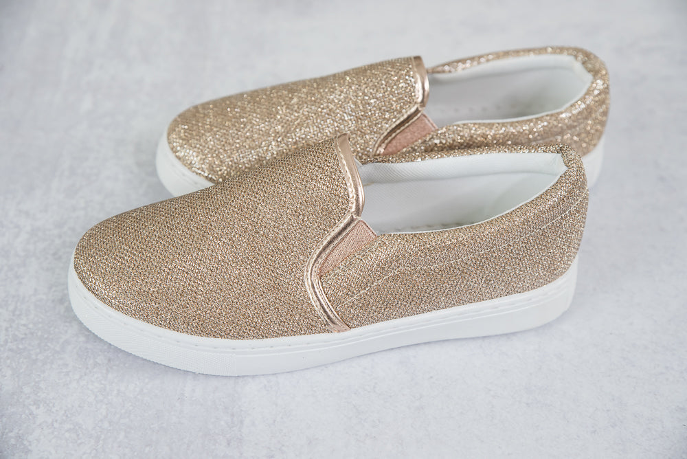 Four Seasons Rose Gold Glitter Sneaker