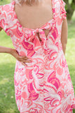 Coral Splash Dress