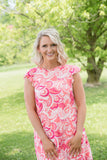 Coral Splash Dress