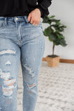 Rainbow Skies Paint Splatter Judy Blue Boyfriend Jeans