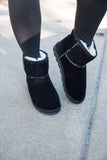 Comfort Boots in Black Corduroy