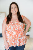 The Orange Swirl Sleeveless Top