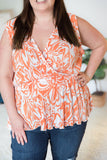 The Orange Swirl Sleeveless Top