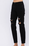 The Standout Judy Blue Black Boyfriend Jeans