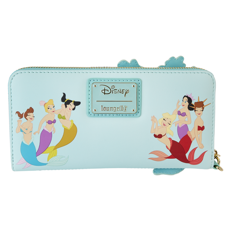 The Little Mermaid Princess Series Lenticular Zip Around Wristlet Wallet