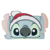 Stitch Holiday Glitter Zip Around Wallet