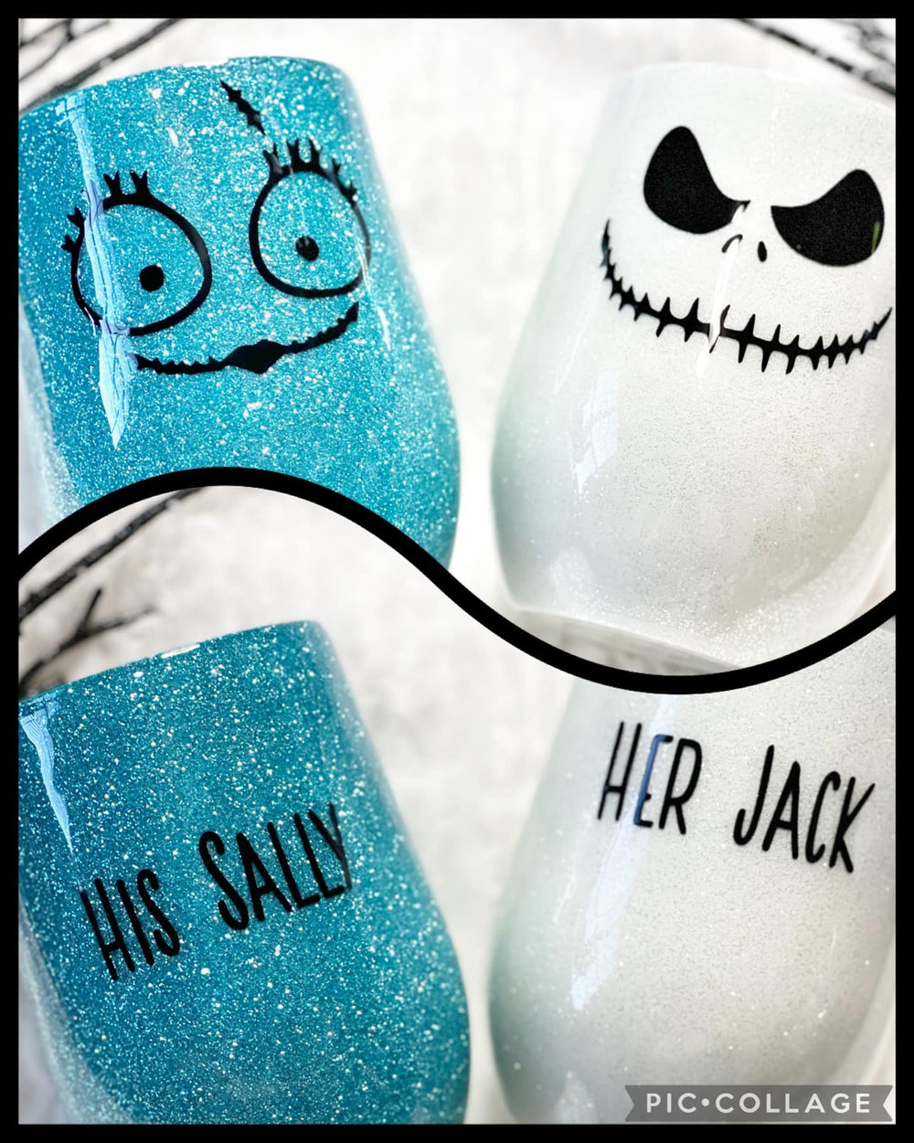 His Sally and Her Jack Wine Tumbler Set