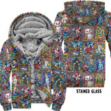 FLEECE JACKET RUN-STAINED GLASS