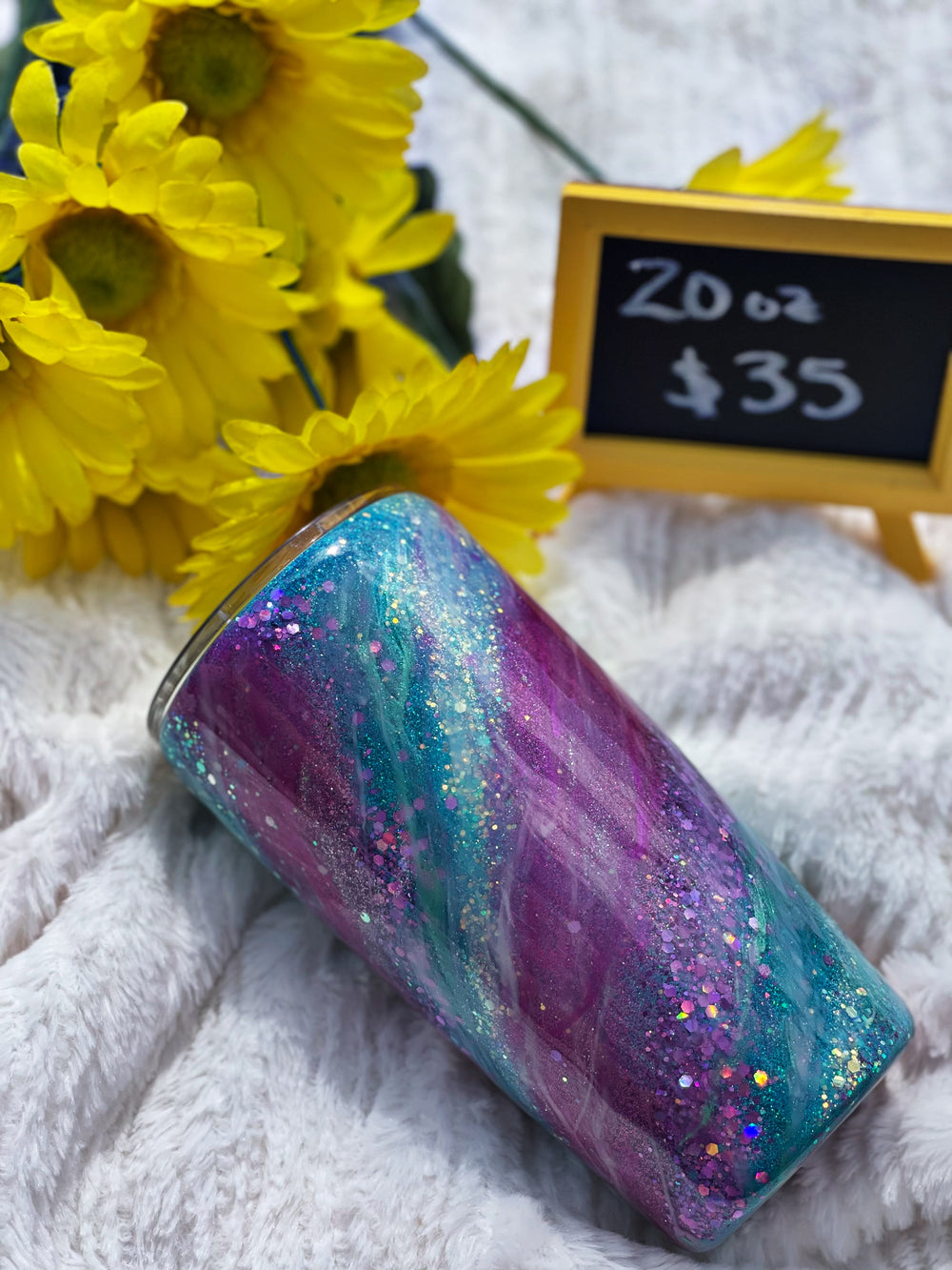 Milky Way Teal and Purple Tumbler 20oz