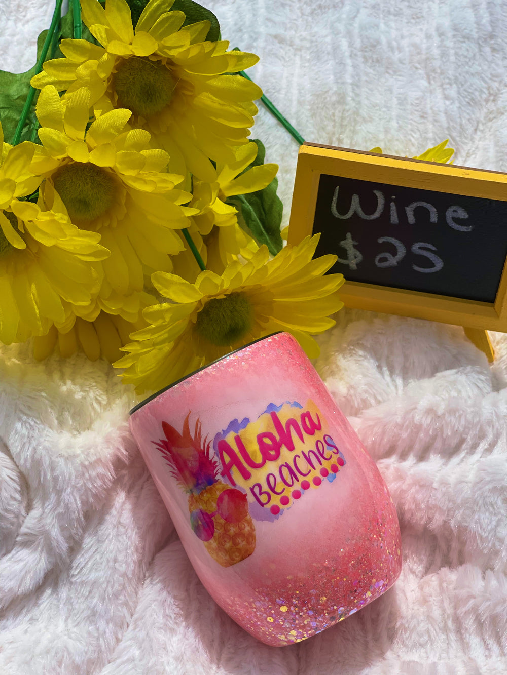 Aloha Beaches Wine Tumbler